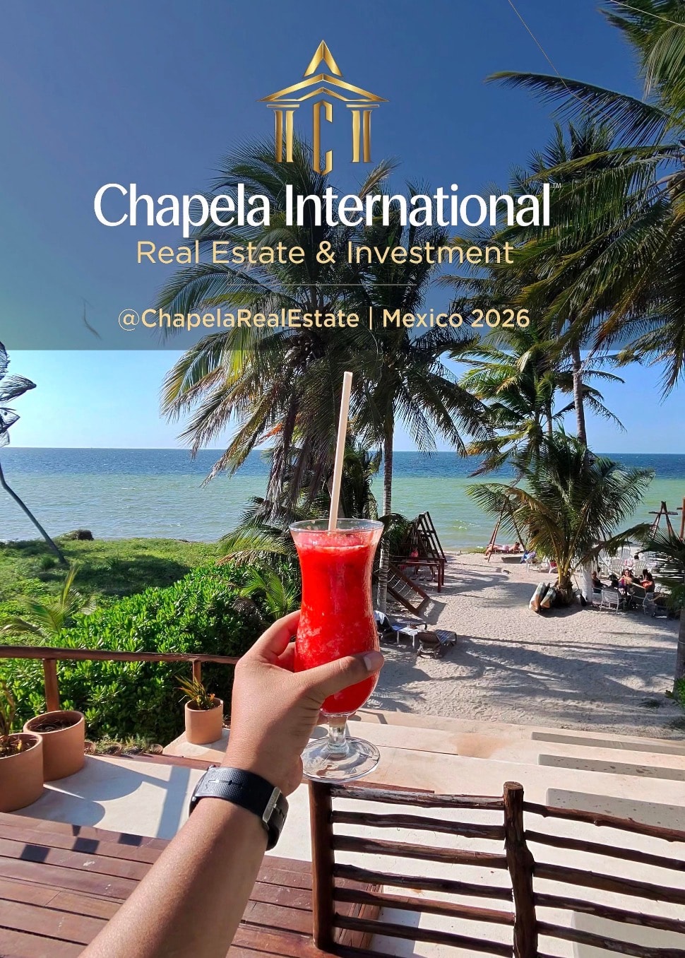 Chapela Internacional branded beachfront scene
