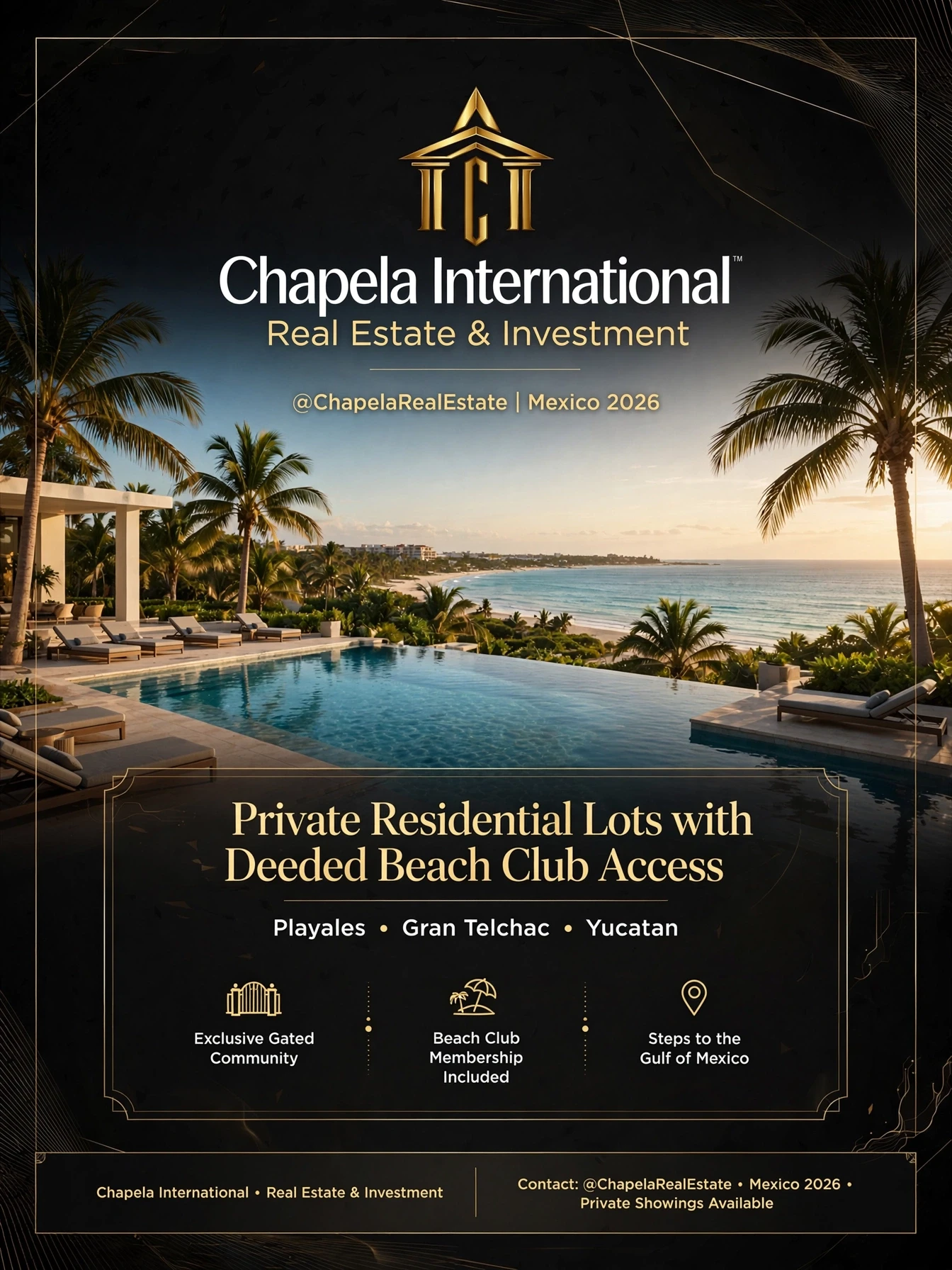 Poolside cocktail lifestyle at Chapela Internacional